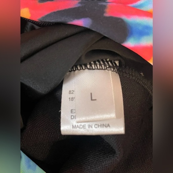 Tie dye Print Boy Short Bikini Size Large New - Picture 4 of 6